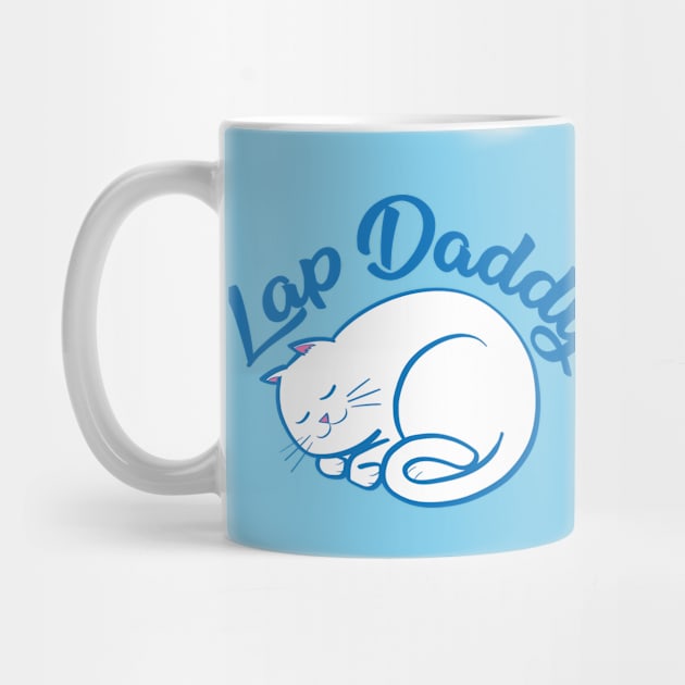 Lap Daddy (white cat) by mcillustrator